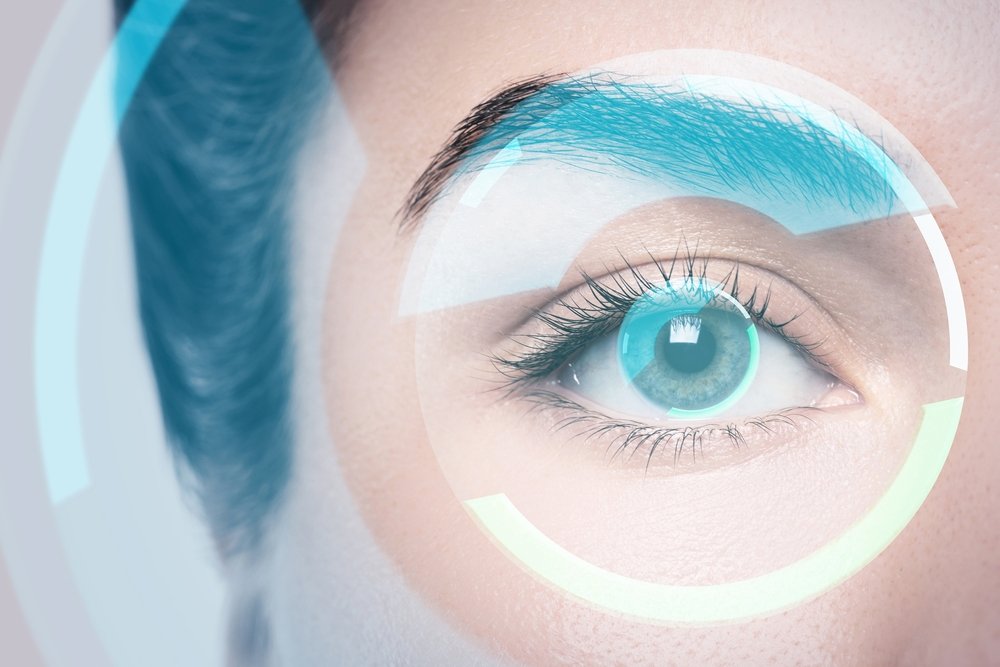 Close-up,Of,Female,Eye,With,Hud,Display.,Concepts,Of,Augmented